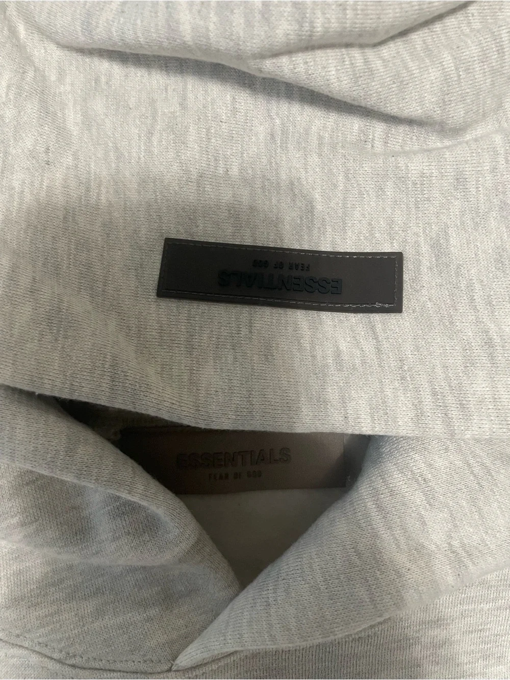 Fear of God ESSENTIALS Light Gray Pullover Hoodie - Picture 4 of 5